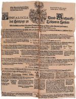 Genealogia cieszyńskich Piastów z dzieła E. Tilischa: “Kurtze Vorzeichnus Bericht und Auszug von dem Stamling und nkunft der Hertzoge zu Teschen und GroGlogau...” Freyberg 1588 r.